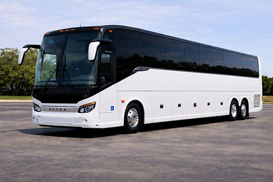 56-passenger charter bus rental Stanton TX